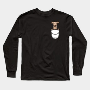 Funny Italian Greyhound Pocket Dog Long Sleeve T-Shirt